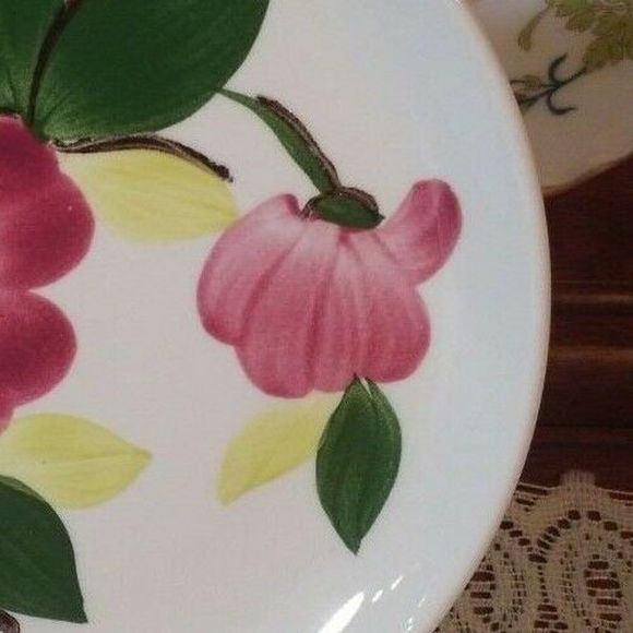 SALE! 2 Vintage Stetson B&B Plates STT34 Coupe Shape Pink Flowers - Picture 6 of 12